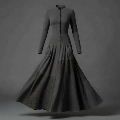 Fringilla Vintage Plaid Maxi Dress | Women's Formal Dresses